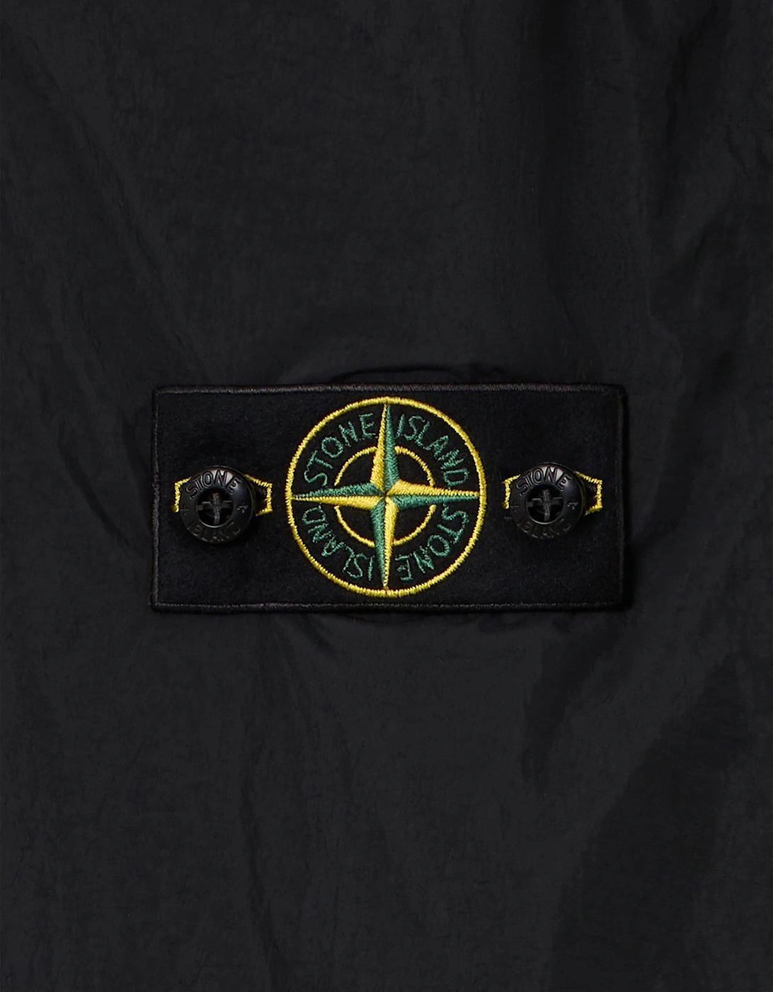 Stone Island Boys Crinkle Reps NY Hooded Jacket in Black