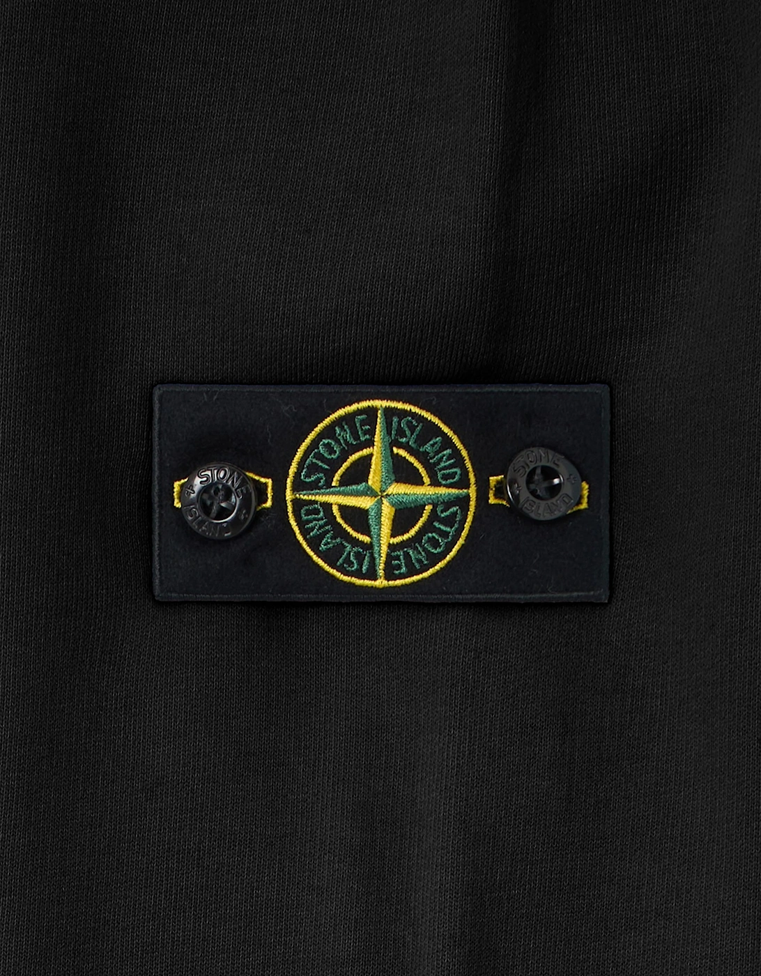 Stone Island Boys Brushed Cotton Fleece Sweatshirt in Black