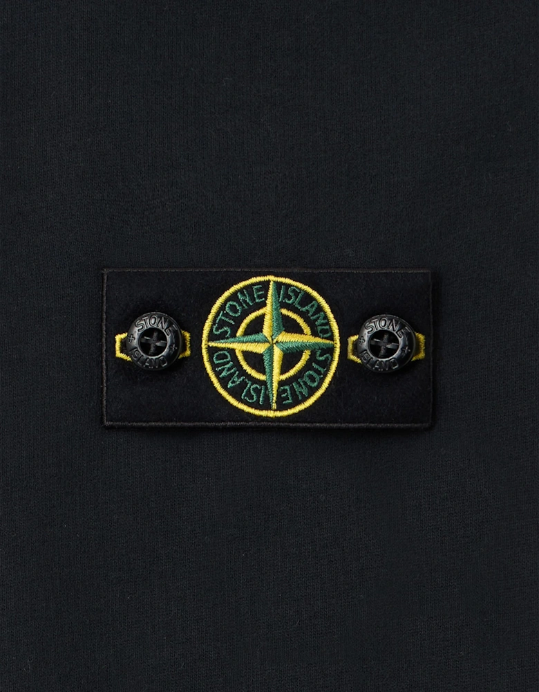 Stone Island Boys Brushed Organic Fleece Half Zip Sweatshirt in Black