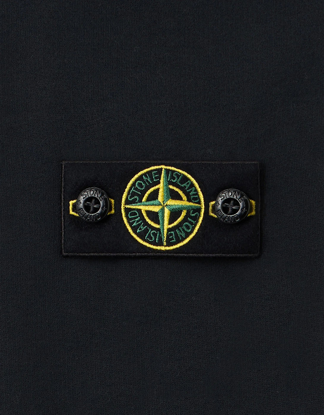 Stone Island Boys Brushed Organic Fleece Half Zip Sweatshirt in Black