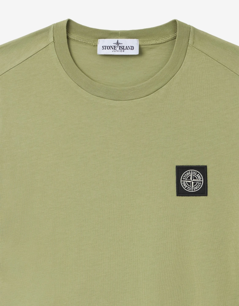 Stone Island Boys 30/1 Cotton Jersey T-Shirt in Green