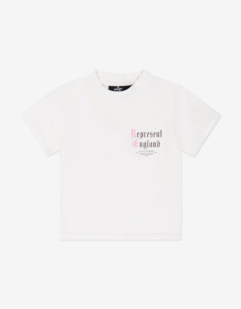 REPRESENT Kids Mini Private Members T-Shirt in Ivory