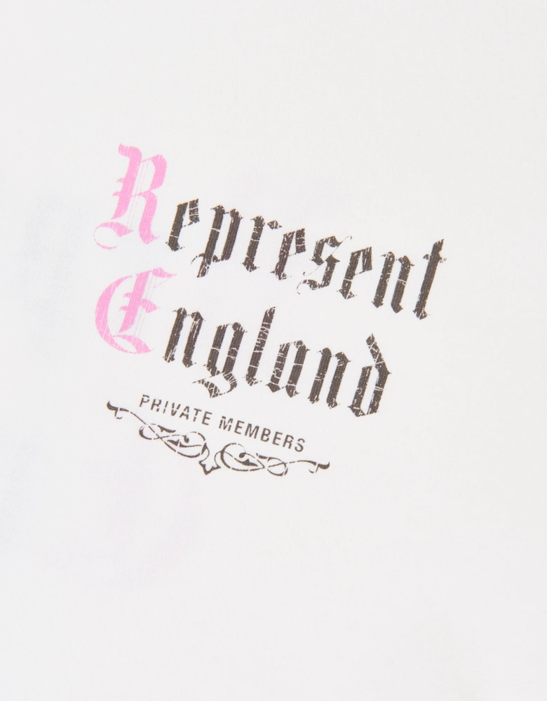 REPRESENT Kids Mini Private Members T-Shirt in Ivory