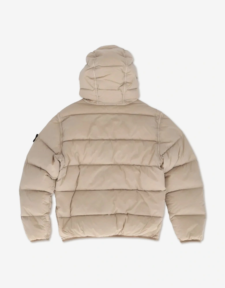 Stone Island Boys Seamless Tunnel Nylon Down Puffer Jacket in Beige
