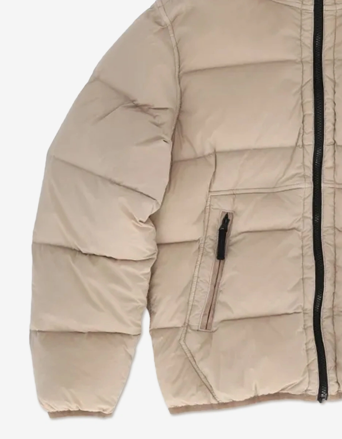 Stone Island Boys Seamless Tunnel Nylon Down Puffer Jacket in Beige