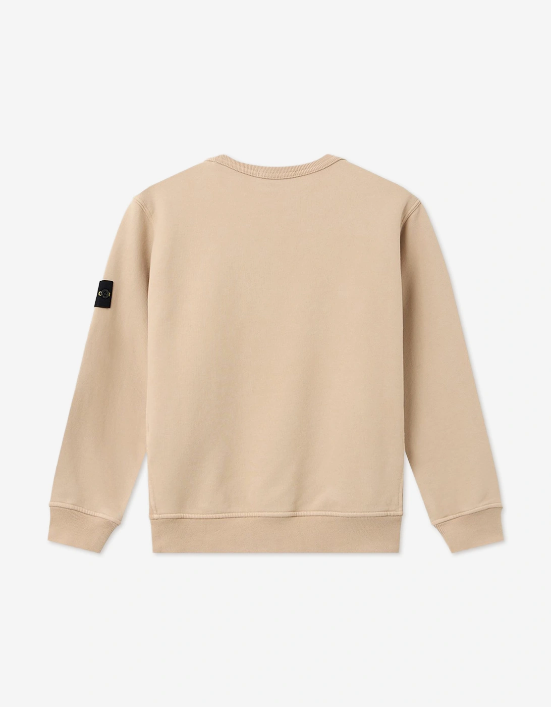 Stone Island Boys Brushed Cotton Fleece Sweatshirt in Beige