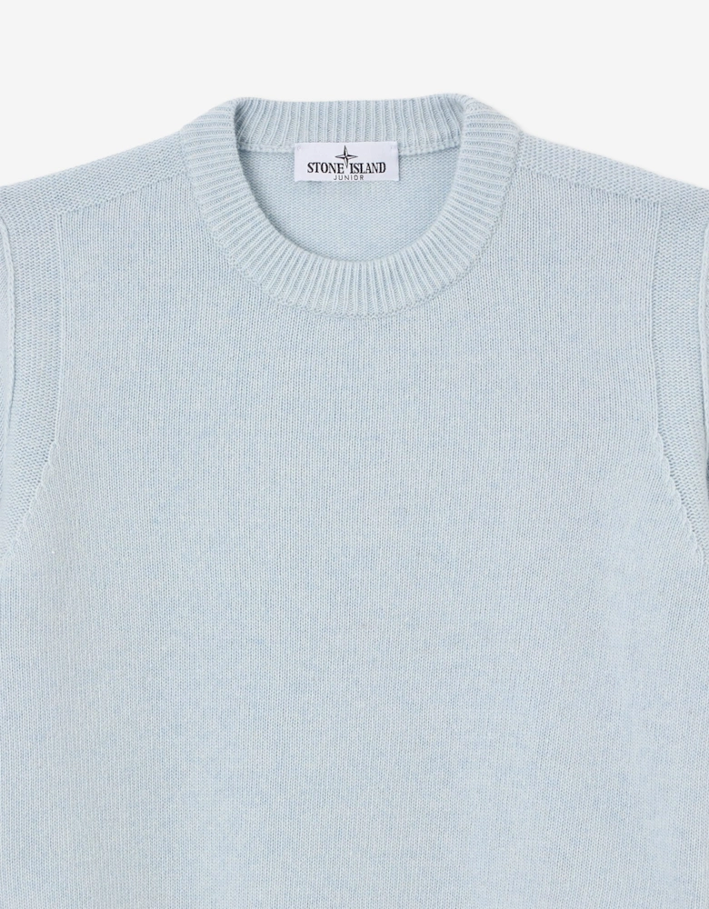 Stone Island Boys Wool and Cashmere Jumper in Blue
