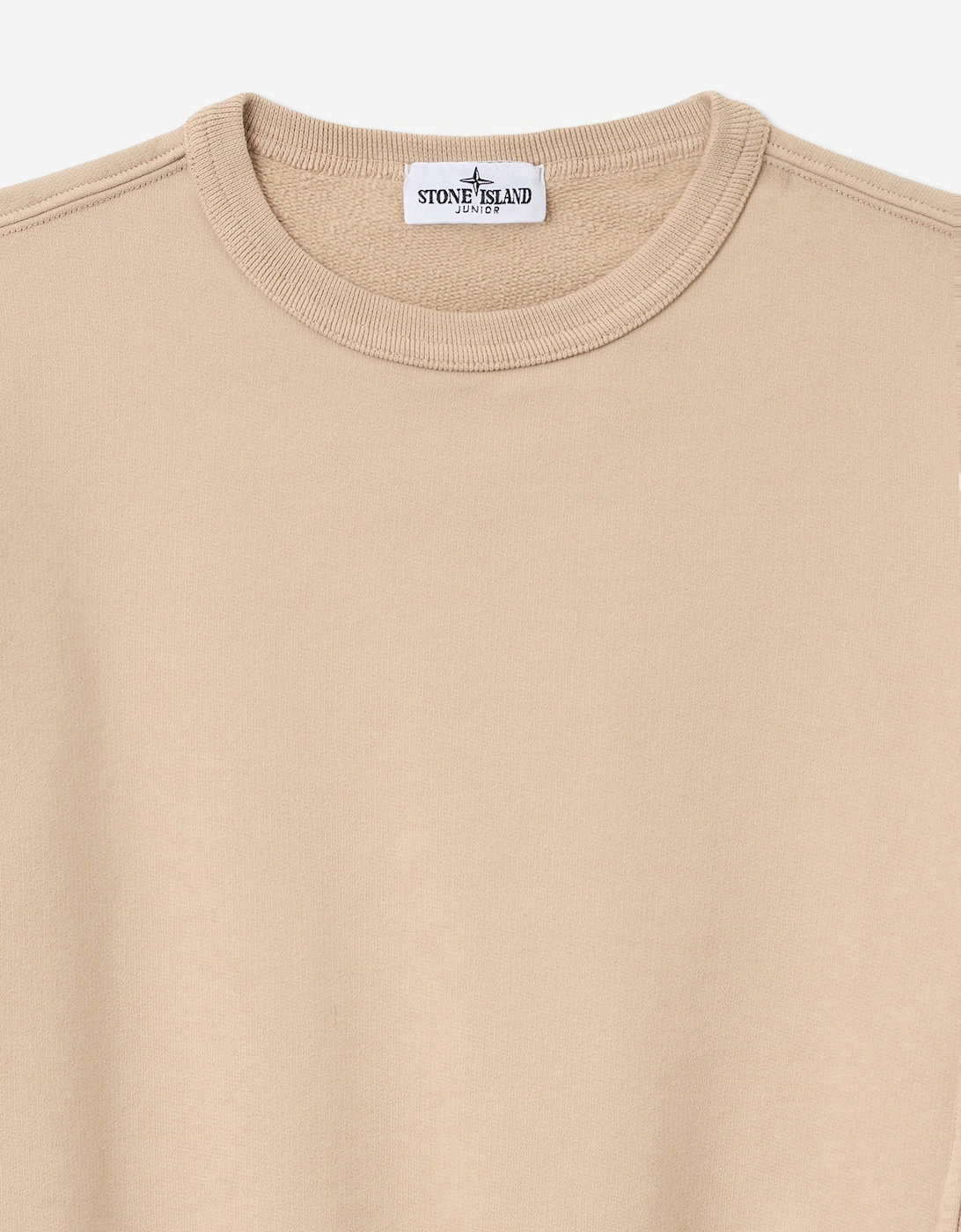 Stone Island Boys Brushed Cotton Fleece Sweatshirt in Beige