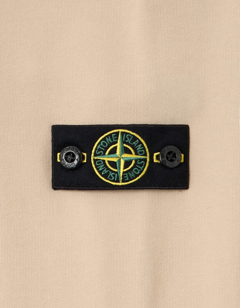 Stone Island Boys Brushed Cotton Fleece Sweatshirt in Beige