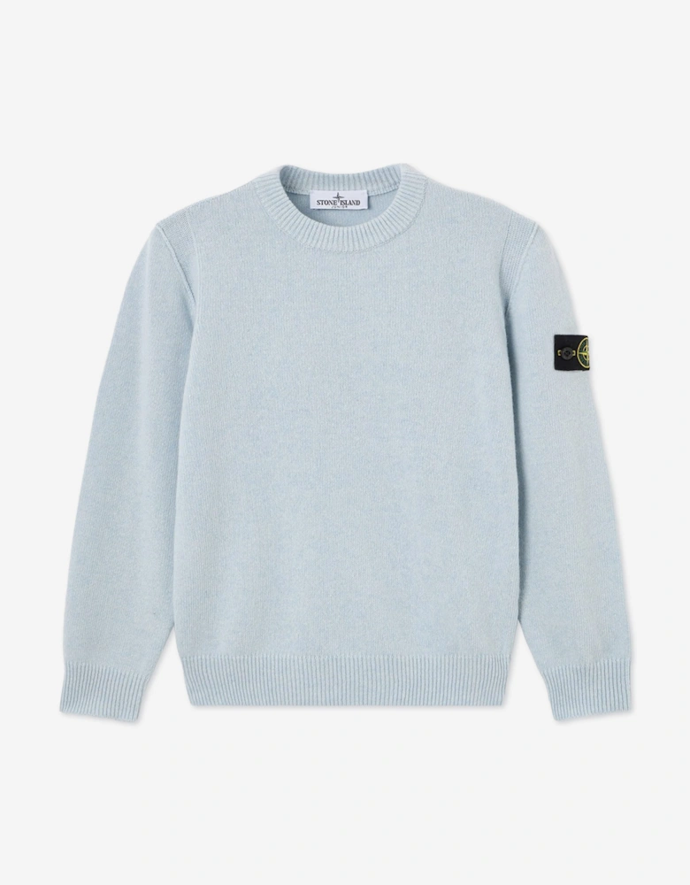 Stone Island Boys Wool and Cashmere Jumper in Blue