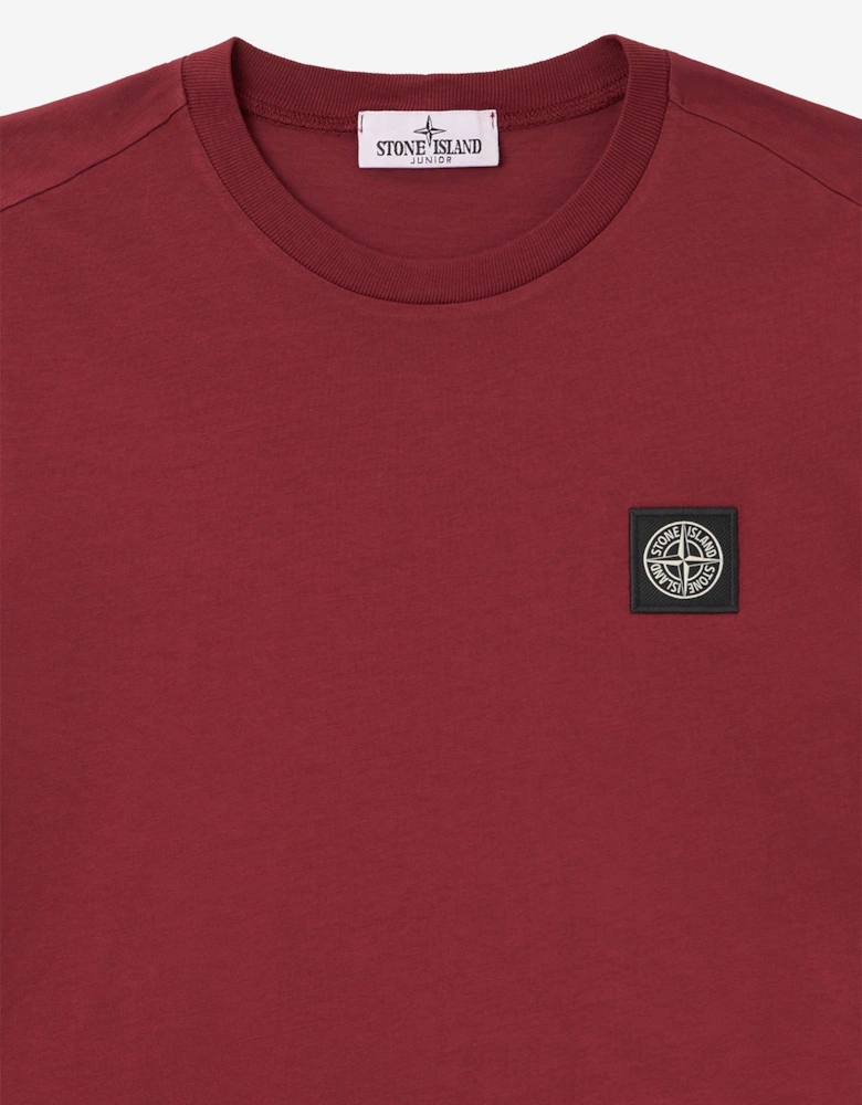 Stone Island Boys 30/1 Cotton Jersey T-Shirt in Red