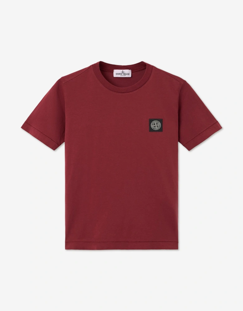 Stone Island Boys 30/1 Cotton Jersey T-Shirt in Red
