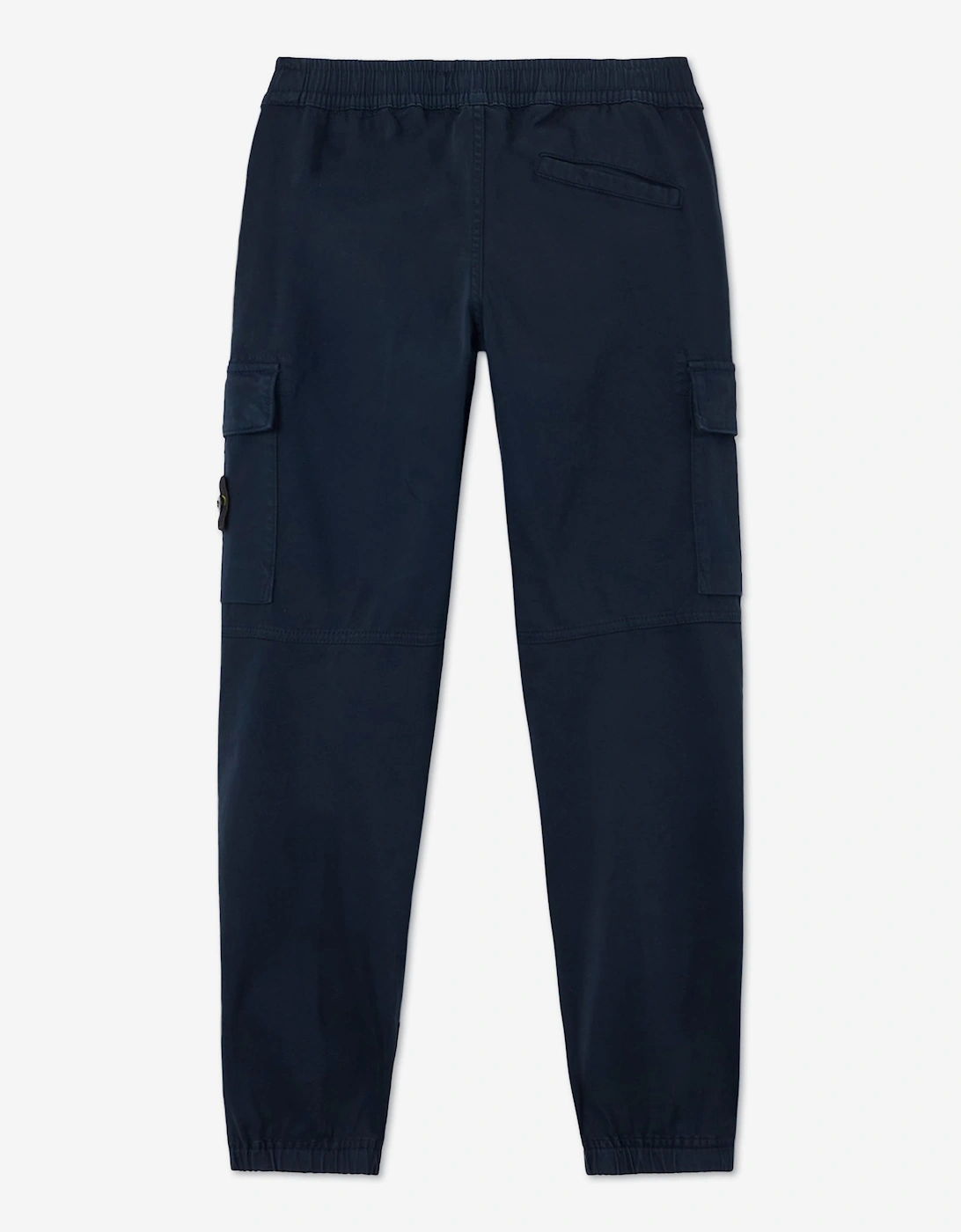 Stone Island Boys Organic Cotton Stretch Cargo Trousers in Navy