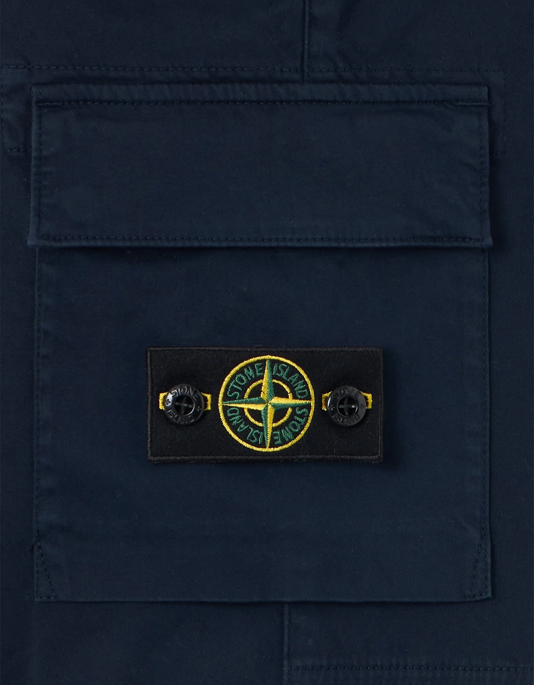 Stone Island Boys Organic Cotton Stretch Cargo Trousers in Navy
