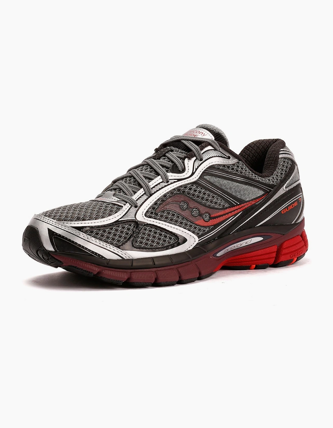 Saucony Progrid Guide 7 Men's Silver/Maroon Trainers