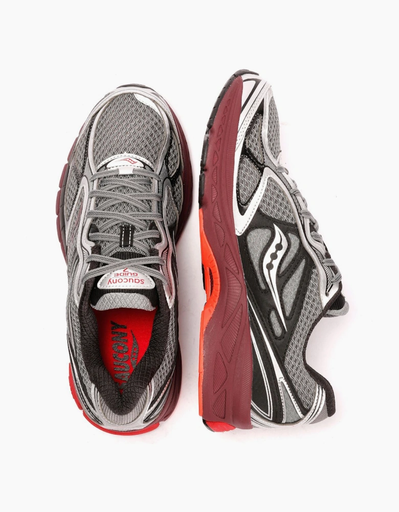 Saucony Progrid Guide 7 Men's Silver/Maroon Trainers