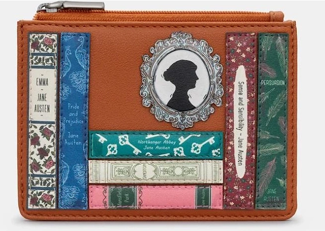 New Disguise Jane Austen Zip Top Purse in Tan Y1321