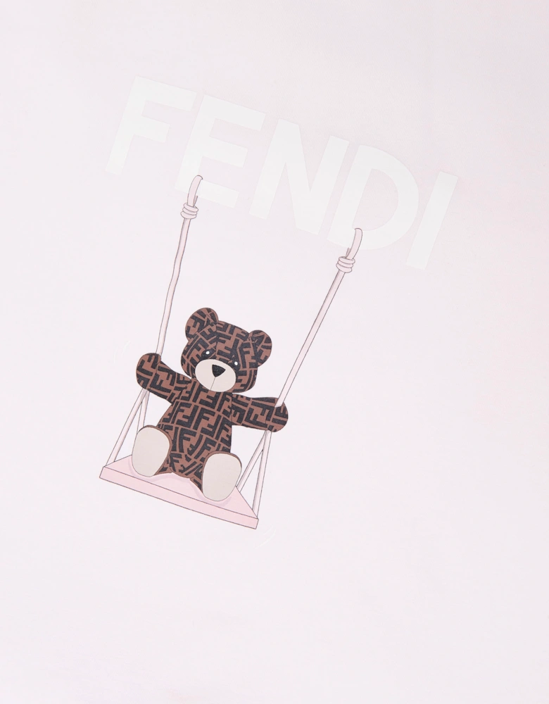 Fendi Baby Girls Bear Logo Nest in Pink (78cm)