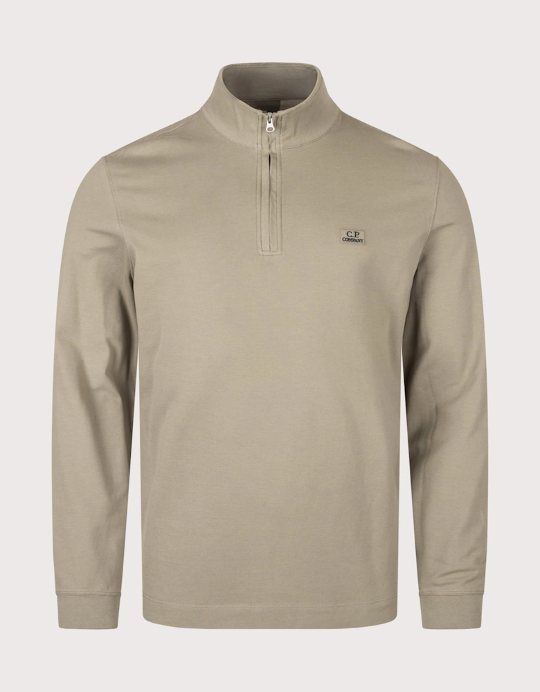 Stretch Piquet Quarter Zip Sweatshirt