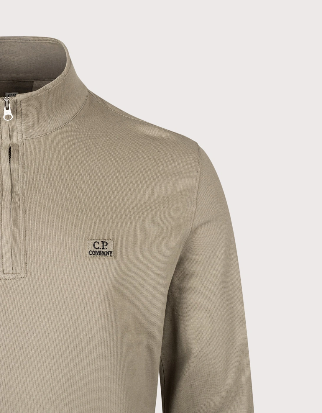 Stretch Piquet Quarter Zip Sweatshirt