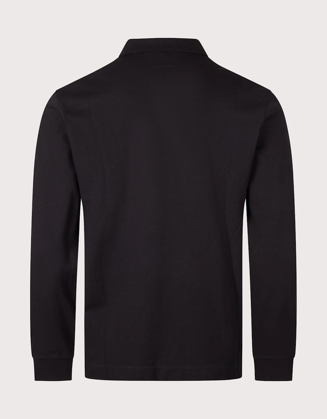 Long Sleeve Stretch Piquet Zip Polo Shirt