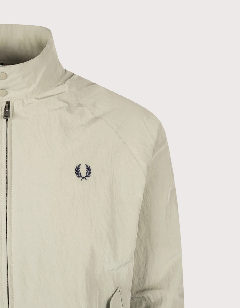 Regular Fit Crinkle Nylon Harrington Jacket