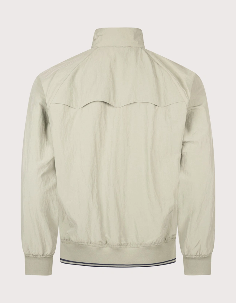 Regular Fit Crinkle Nylon Harrington Jacket