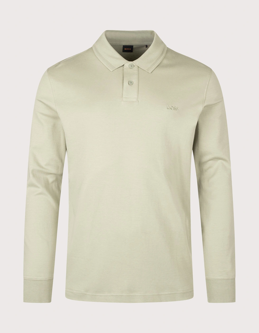 Regular Fit Piqué Interlock Long Sleeve Polo Shirt