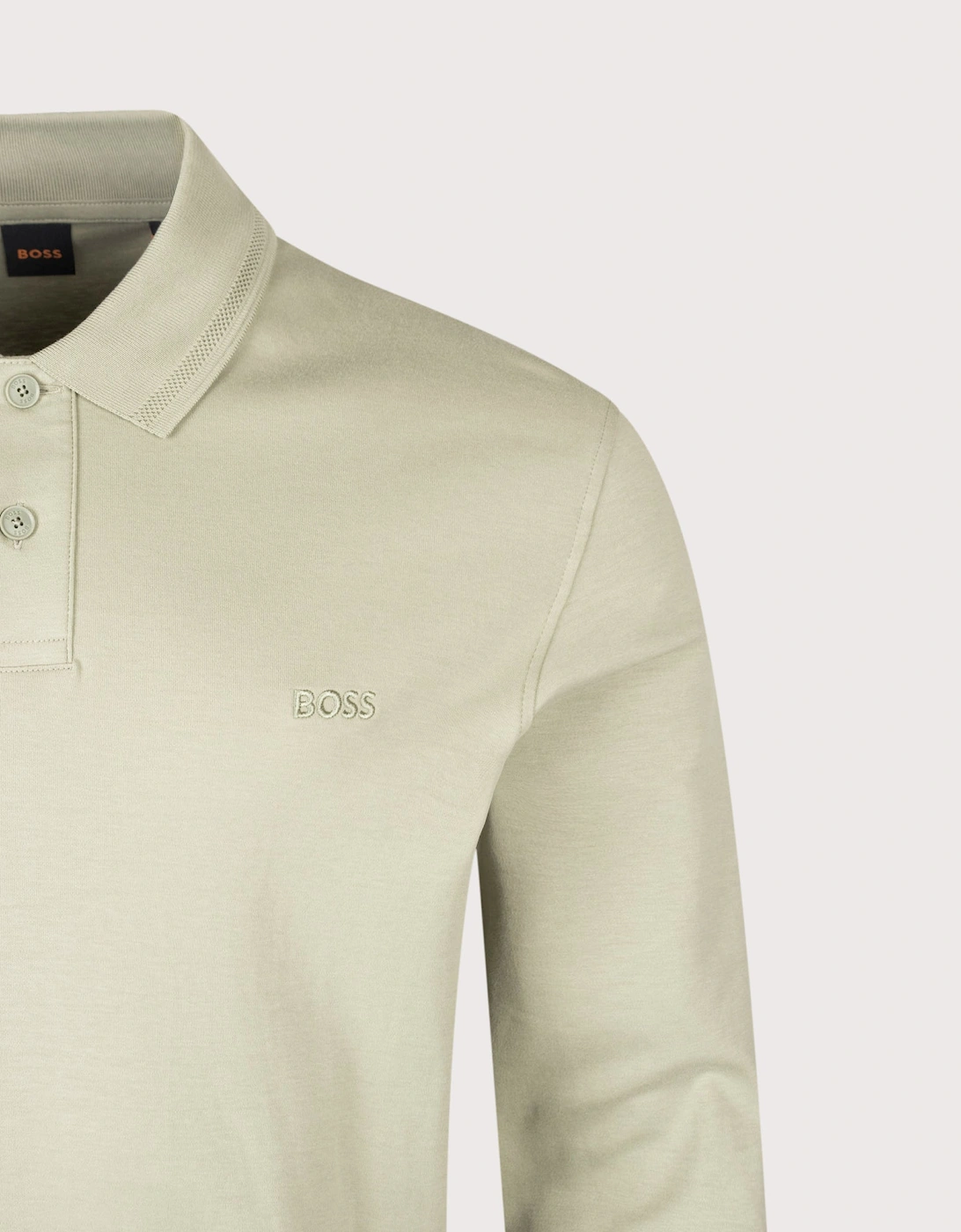 Regular Fit Piqué Interlock Long Sleeve Polo Shirt