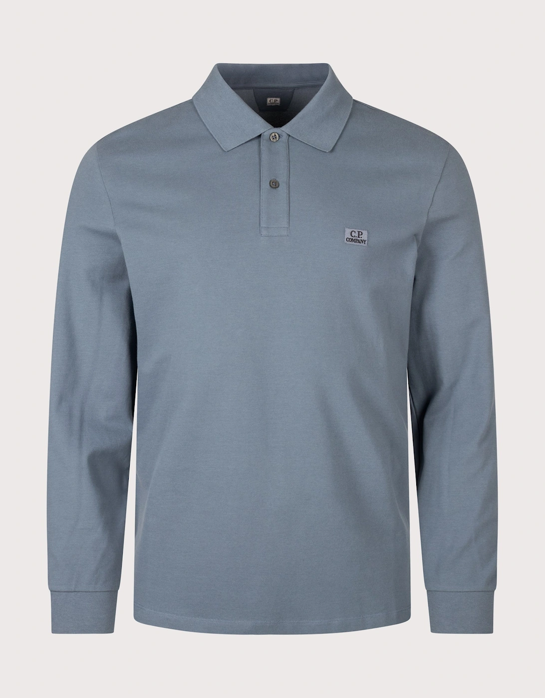 Long Sleeve Stretch Piquet Logo Polo Shirt