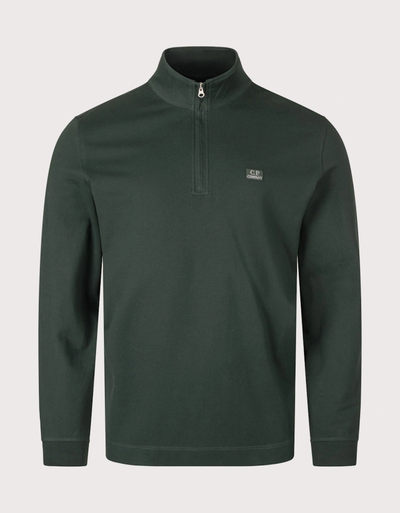 Stretch Piquet Quarter Zip Sweatshirt