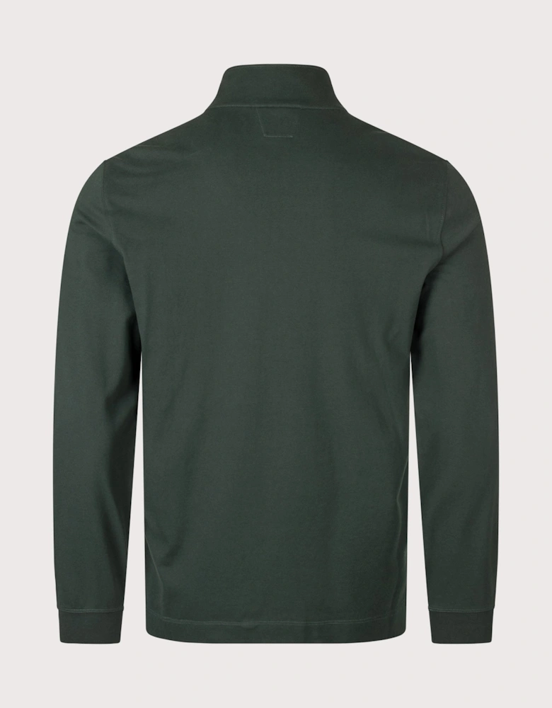 Stretch Piquet Quarter Zip Sweatshirt