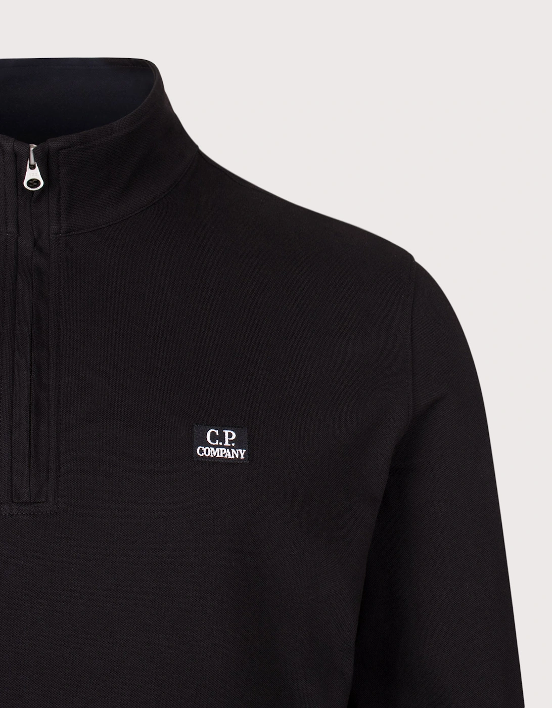 Stretch Piquet Quarter Zip Sweatshirt