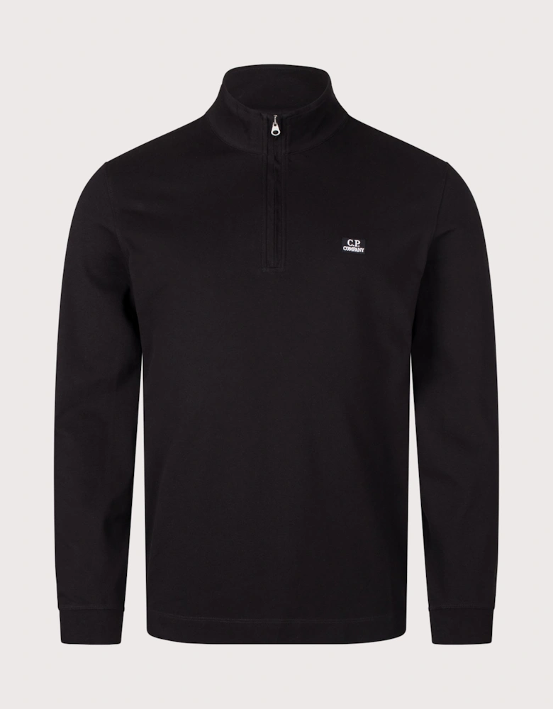 Stretch Piquet Quarter Zip Sweatshirt