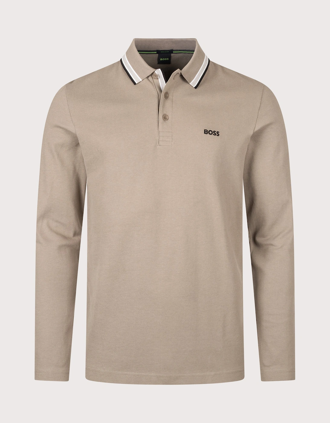 Regular Fit Plisy Long Sleeve Polo Shirt