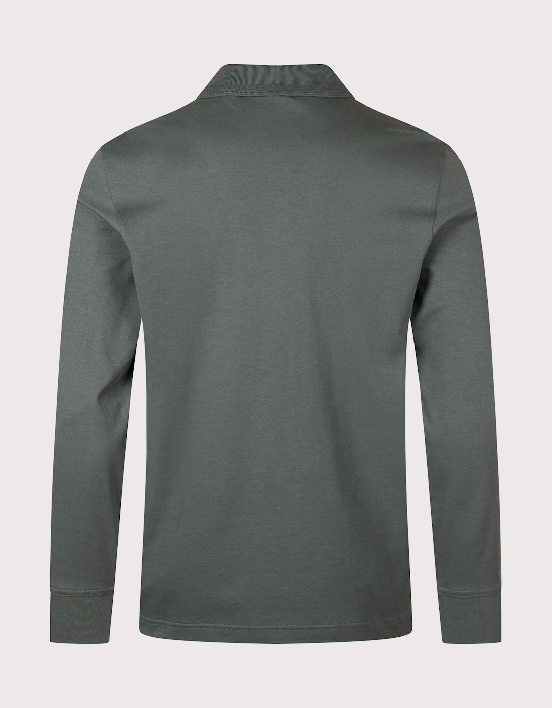 Regular Fit Piqué Interlock Long Sleeve Polo Shirt