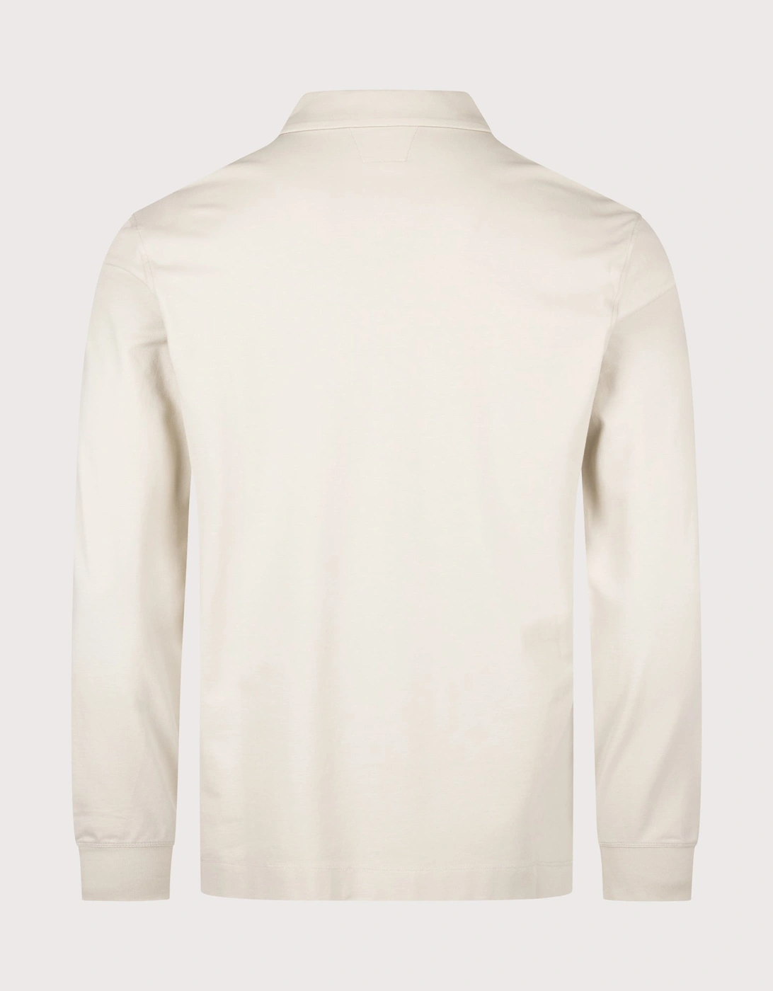 Long Sleeve Stretch Piquet Zip Polo Shirt