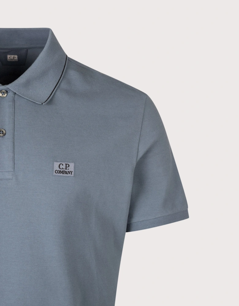 Regular Fit Stretch Piquet Striped Collar Polo Shirt