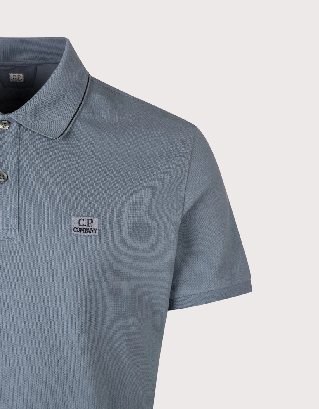 Regular Fit Stretch Piquet Striped Collar Polo Shirt