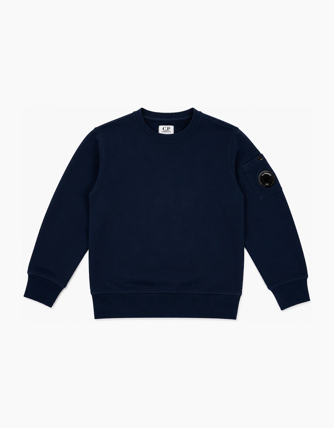 C.P. COMPANY LENS SWEATSHIRT IN ECLIPSE NAVY COF00X
