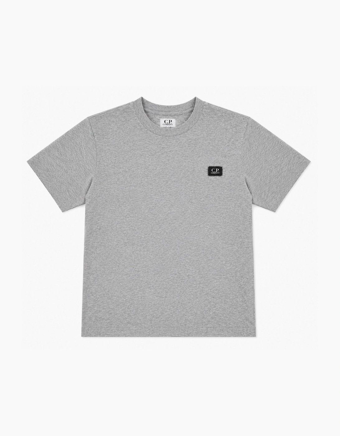 C.P. COMPANY BADGE TEE IN MEDIUM GREY CNM00S