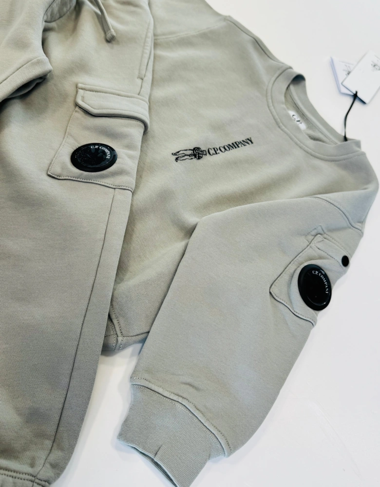 C.P. COMPANY LENS LOGO TRACKSUIT IN FLINT GREY CUK009