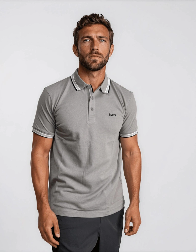 Boss Paddy Polo Shirt in Light Grey