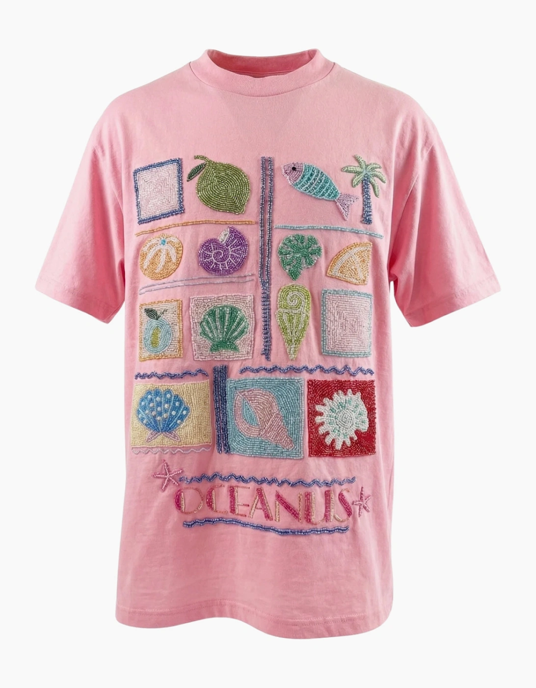 Plage Pink Tee Beaded Tshirt