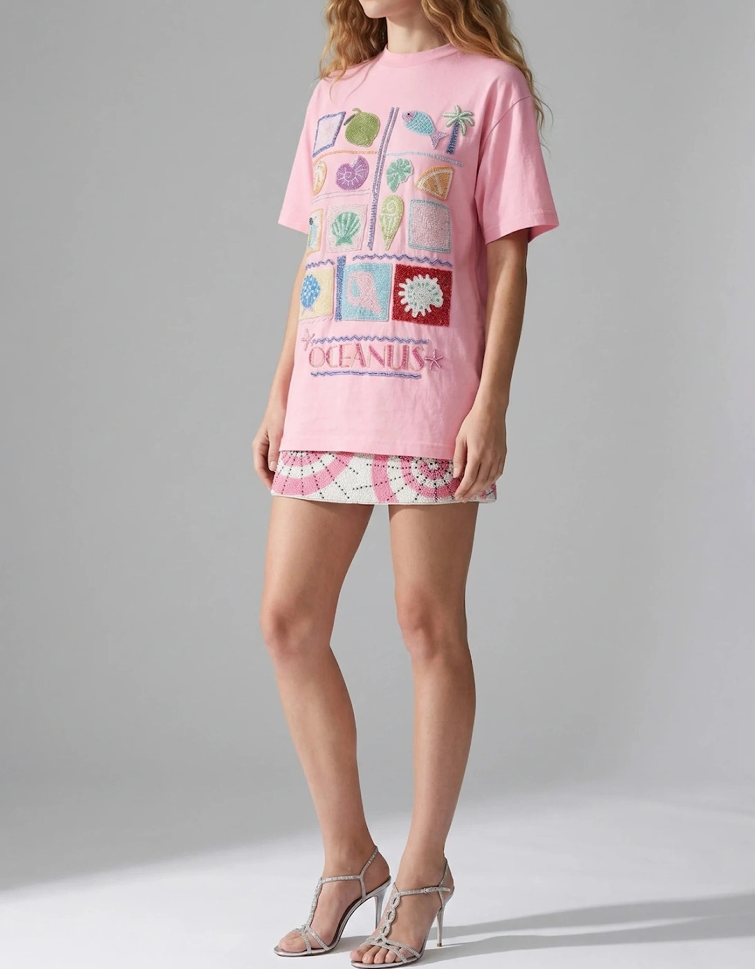Plage Pink Tee Beaded Tshirt