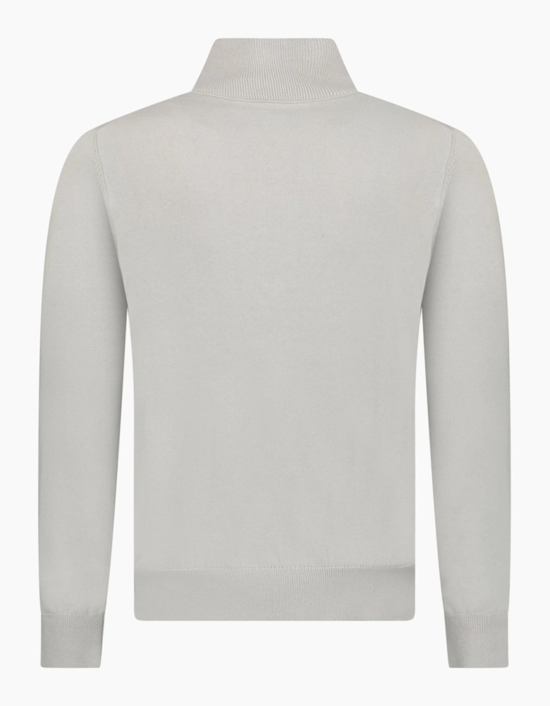 Boss Kanobix Cotton/Cashmere Half Zip Jumper Grey