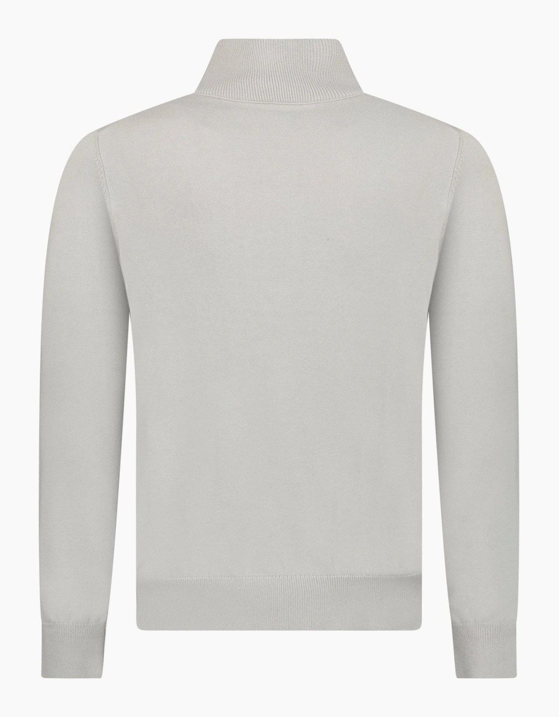 Boss Kanobix Cotton/Cashmere Half Zip Jumper Grey