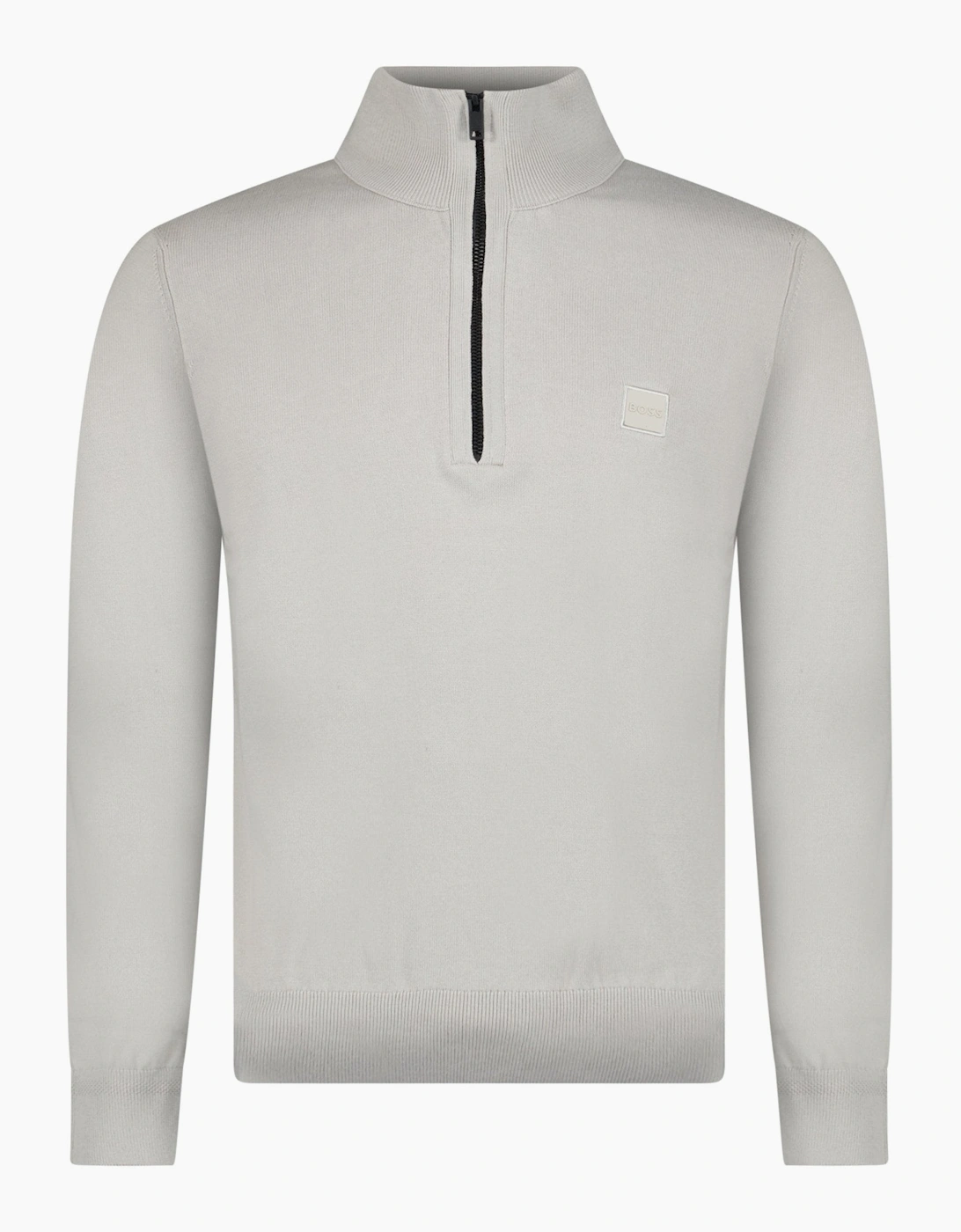 Boss Men's Boss Kanobix Cotton/Cashmere Half Zip Jumper Grey
