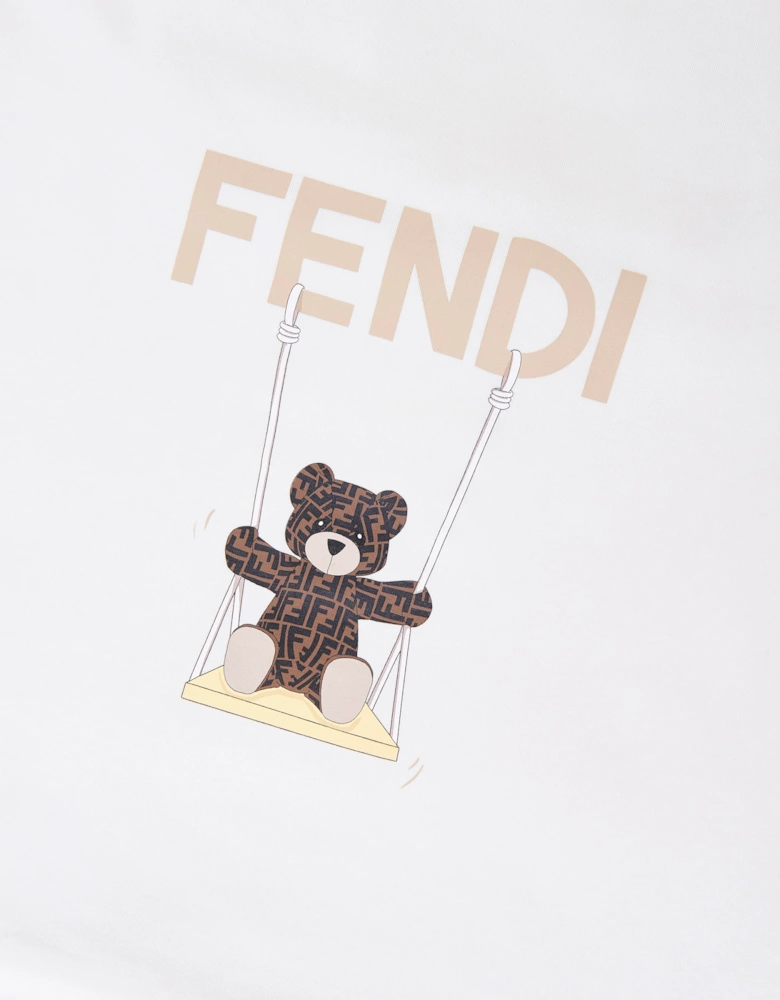 Fendi Baby Bear Logo Nest in White (78cm)