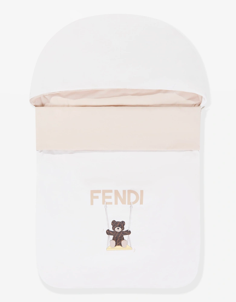 Fendi Baby Bear Logo Nest in White (78cm)